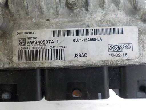 FORD computer control unit 5WS40507A-T 6U71-12A650-LA