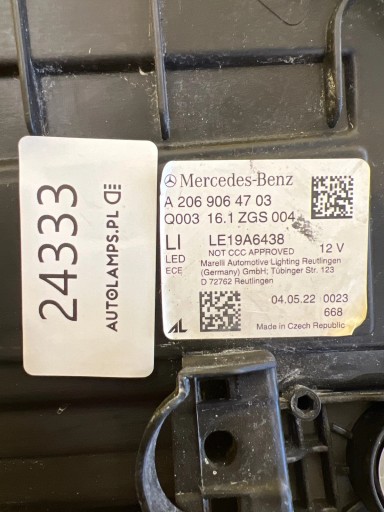 light left Mercedes C-Klasa W206 Full Led Digital Light A2069064703 21