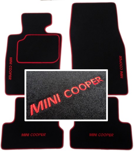 Mini Cooper 2006-2013r коврики CLASSIC + вышивка CH4