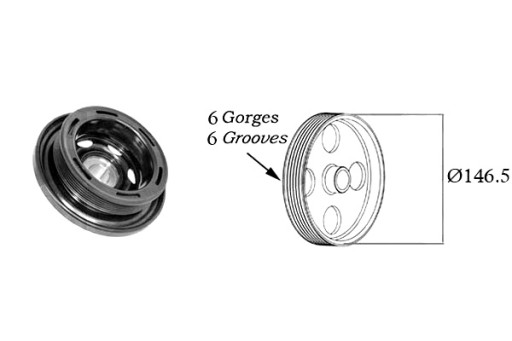 2156067 - ШКИВ КОЛЕНВАЛА SASIC MERCEDES C CL203 C T-MODEL S202 C