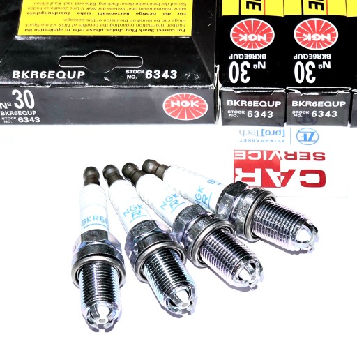 6× ngk 6343 свічка запалювання ngk v-line 30 (bkr6equp)