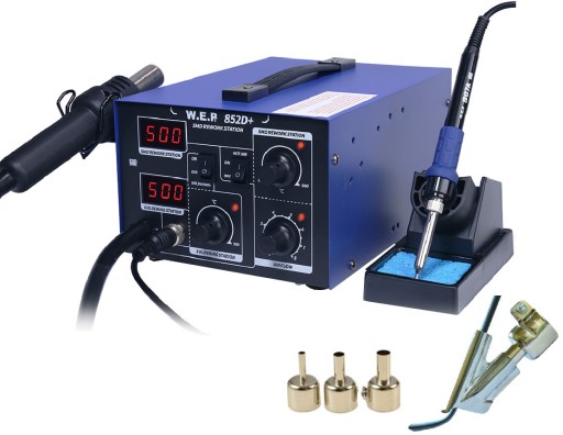 WEP 852D+ АППАРАТ ДЛЯ СВАРКИ ПЛАСТИКА + НАСАДКИ + НАСАДКА