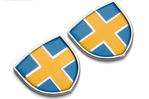 VOLVO ШВЕДСЬКИЙ ПРАПОР ЕМБЛЕМИ ЗАКРИЛКИ КРИЛА