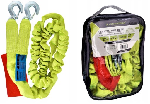 ТРОС БУКСИРОВОЧНЫЙ ТРОС ЭЛАСТИЧНЫЙ 4M / 3T HEAVY DUTY