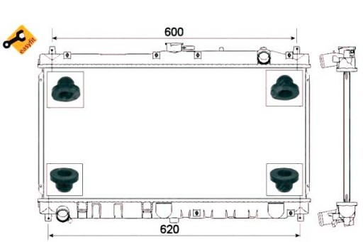 53317 - Кулер для воды nrf mazda mx-5 ii 1.6 16v (nb)