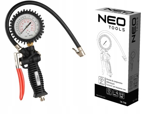 НАДУВНОЙ ПИСТОЛЕТ NEO С МАНОМЕТРОМ 80 ММ