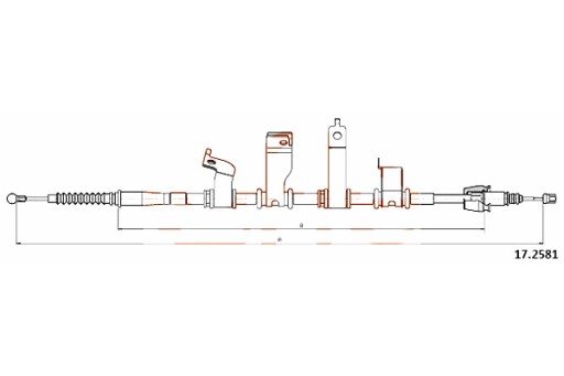 92.17.2581 - ТРОС РУЧНОГО ГАЛЬМА HYUNDAI