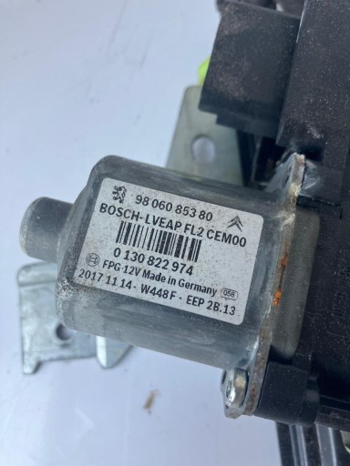 window regulator right rear part PEUGEOT 508 9806085380
