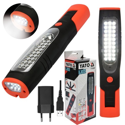YT-08507 YATO СВІТЛОДІОДНИЙ СВІТИЛЬНИК ДЛЯ МАЙСТЕРНІ 30 + 7 СВІТЛОДІОДНИЙ 140LM