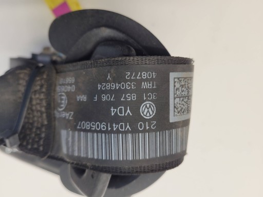 VW PASSAT B6 B7 CC tension belt safety right front 05R