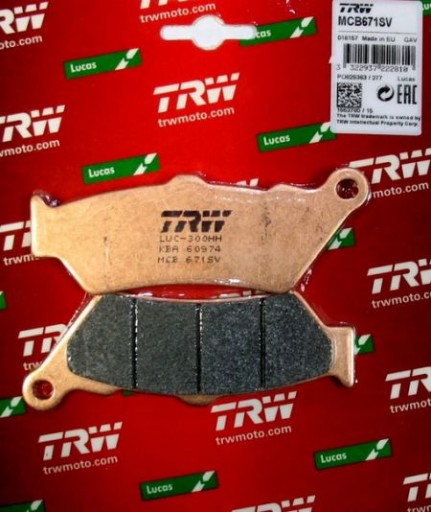 MCB671SV - Тормозные колодки передняя TRW LUCAS BMW F800 GS, ABS 08-15