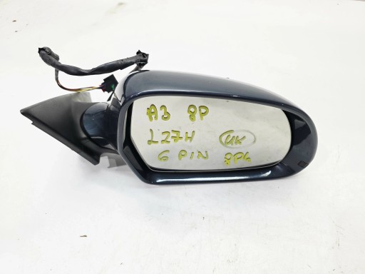 mirror exterior right front AUDI A3 8P 8P4 LIFT LZ7H 6 PIN UK