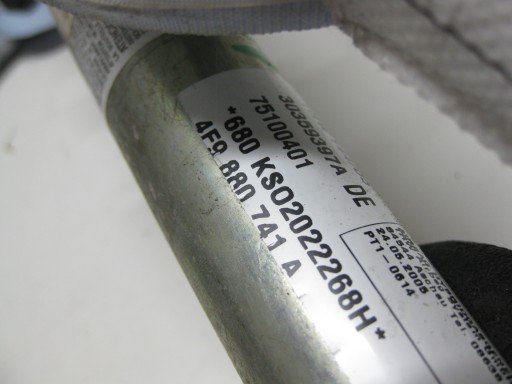AUDI A6 C6 2.4 6V 05R Airbag toit rideau Airbag Gauche 4F9880741A