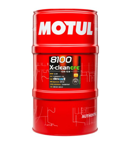60л MOTUL 8100 X-CLEAN EFE C2/C3 5W30 LL04 DEXOS2