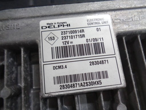 RENAULT MEGANE III 1.5 DCI Centralina Motore
