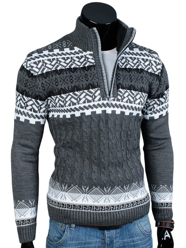 СВИТЕР Норвежского узора N67 Grafit__L_PRODUKT_PL