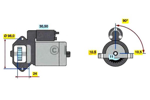 0 986 - Стартер (12v 1kw) mazda 3 5 6 1.8/2.0 06/02-09.