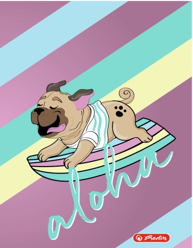 Блокнот Herlitz формату А5 у три лінії, 16 аркушів