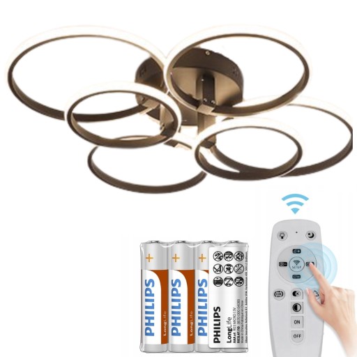 Круглий стельовий світильник LIGHTON 70 х 15 см чорний