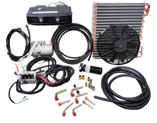 12V 24V - УНИВЕРСАЛЬНЫЙ КОМПЛЕКТ КОНДИЦИОНЕРА ЭЛЕКТРИК 12В 24В ТРАКТОР ГАЗ R134A-202 Ф