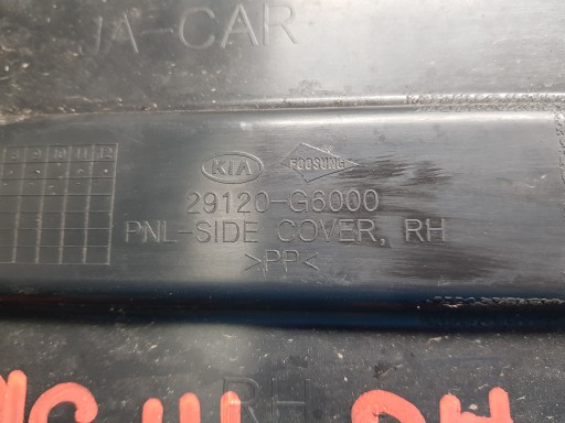 KIA PICANTO III motor cover right 2017