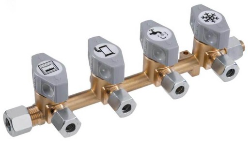 75458 - Чотириразовий газовий клапан 8 мм GOK