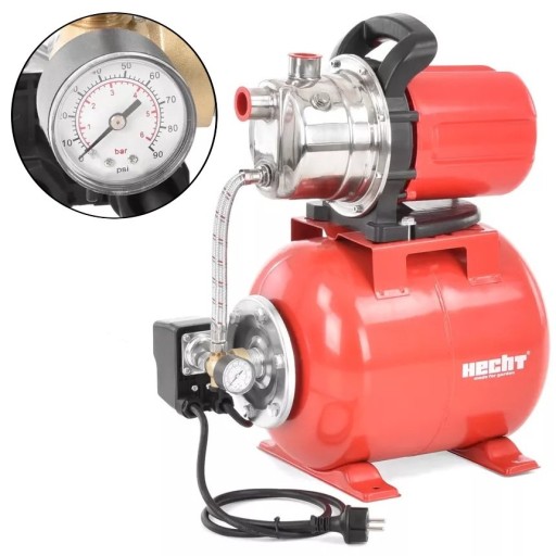 Pompa Idrofora 1000W VONROC - Serbatoio 19L, 3500 L/h, Pressostato Automatico - Foto 2