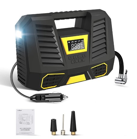 АВТОМОБІЛЬНИЙ КОМПРЕСОРНИЙ НАСОС АКУМУЛЯТОРНИЙ КОМПРЕСОР LED LCD