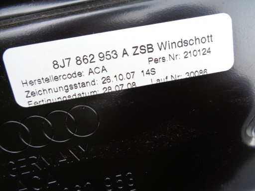WIATROLAP WINDSHOT 8J7862953A CABRIO AUDI TT 8J