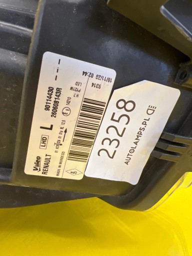 light left Dacia Sandero 2 II Lift 16-20 zwykla 260608143R