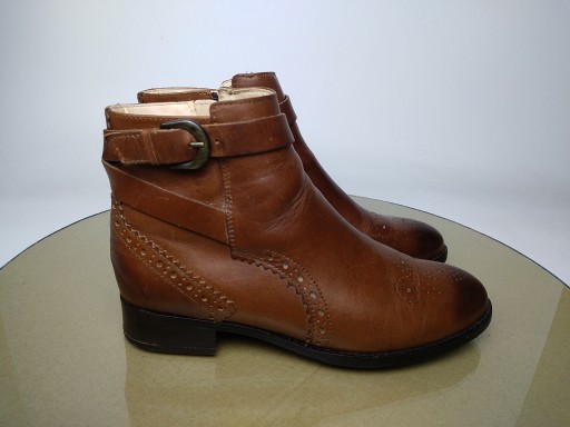 Skórzane Botki Clarks, rozm. 37 dł. wkł. 24 cm