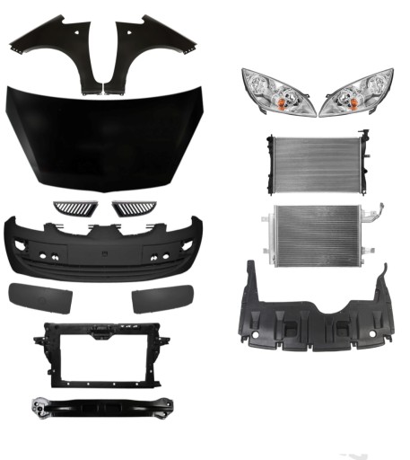 4843 - Mitsubishi Colt 04-08 капот бампер ремінь крила КОМПЛЕКТ ЗАПЧАСТЕЙ