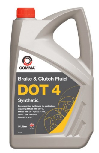 ГАЛЬМІВНА РІДИНА COMMA DOT 4 СИНТЕТИЧНА 5Л