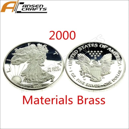 Americká jednodolárová minca s hmotnosťou 1 uncí striebra 20