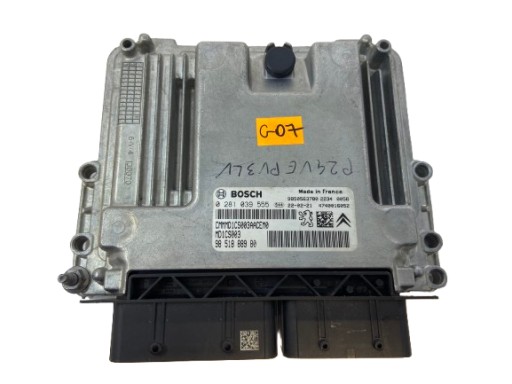 Citroen peugeot модуль контролера двигуна комп'ютер 0281039555 9851888980 g07