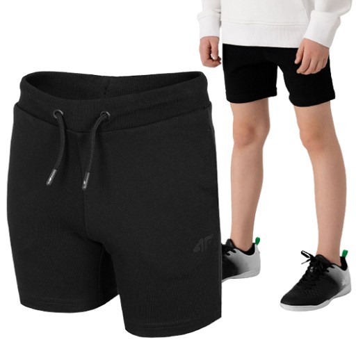 4F Короткі бавовняні шорти до коліна, чорні 122