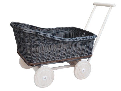 Тачки плетені, коричневі, штовхач плетений для хлопчика