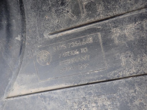 BMW 5 G30 G31 17- Blende Abdeckung Unterfahrschutz rechts heck