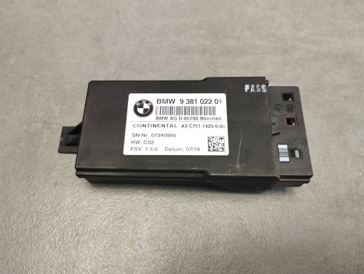 BMW 7 G11 modul sedačka 9381022