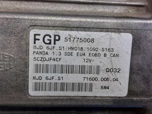 Montage STARTOWY FIAT PANDA II 51775008 51773067 46845361 ID: 224165