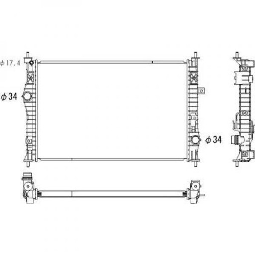 DCM3940 - Радиатор Citroenoen C4 Ii Jumpy 2014-