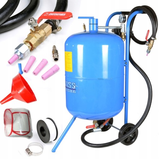 СИФОН ПЕСОЧНАЯ МАШИНА 80Л МАСКА НАСАДКИ НАБОР ПИСТОЛЕТОВ BASS ПОЛЬША