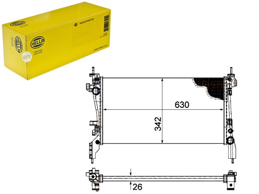 HEL8MK 376 - HELLA РАДІАТОР FIAT QUBO 1.3D MULTI HELLA