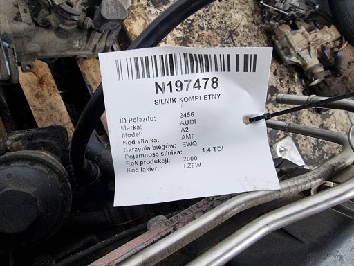 engine complete AMF 1.4 TDI 72 KM AUDI A2