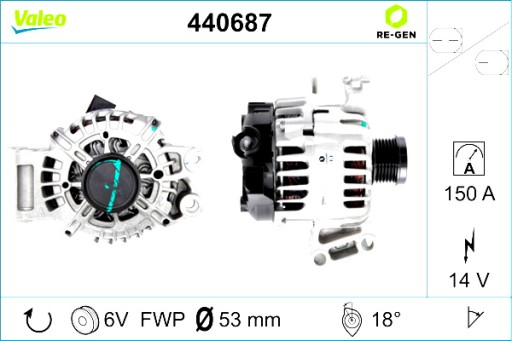 440687 - Генератор валео для автомобиля
