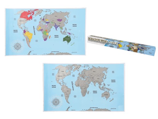 Stieracia mapa sveta - ANGLICKÁ VERZIA