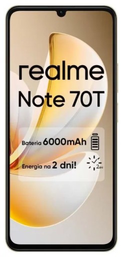 realme Note 70T 4/256GB NFC DualSIM złoty - Sklep, Opinie, Cena w