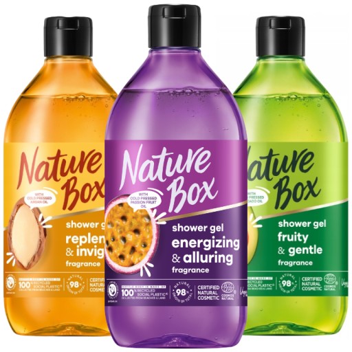 Nature Box Żel pod Prysznic Odżywczy Mix 3x385ml