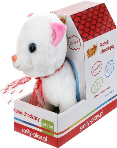 ГРА В СМІШКУ Котик, біле кошеня, ходить і нявкає