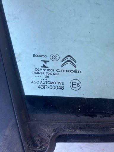 window TROJKAT door right front CITROEN C3 III 20ROK